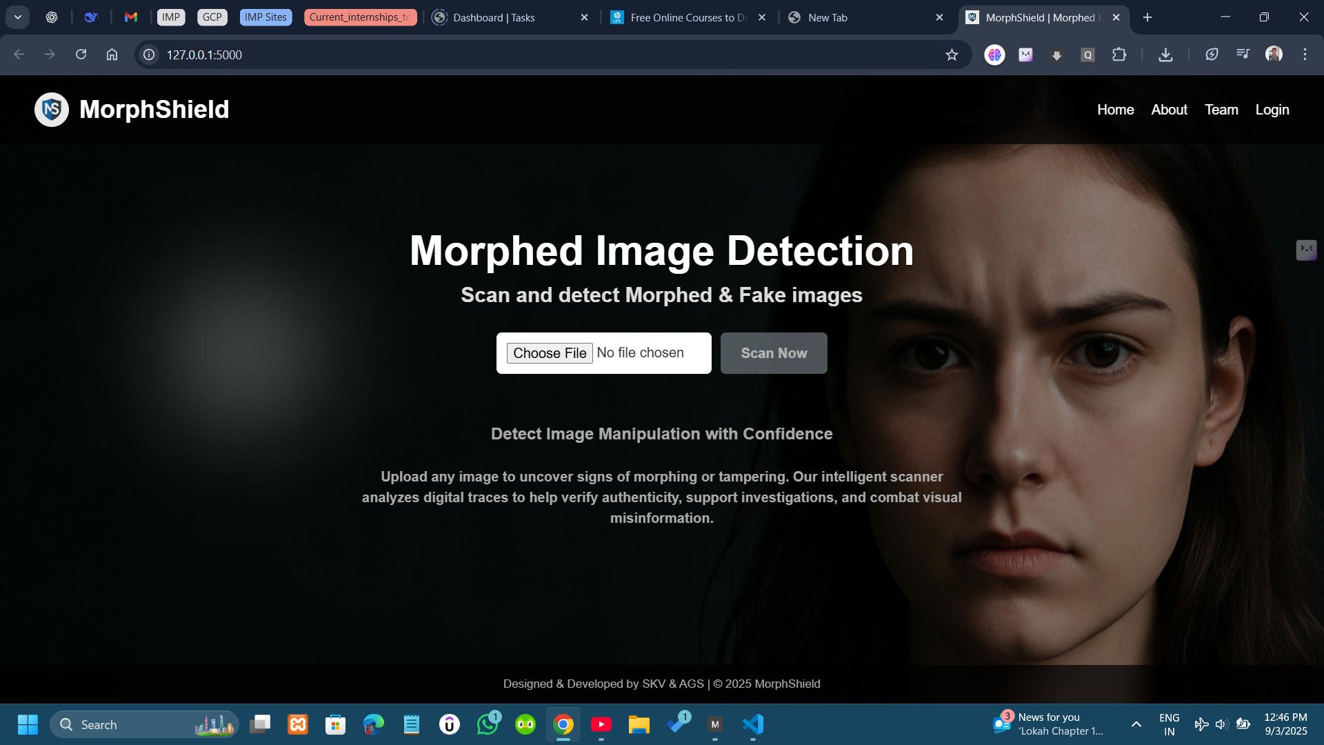 Morphed Image Detection Interface