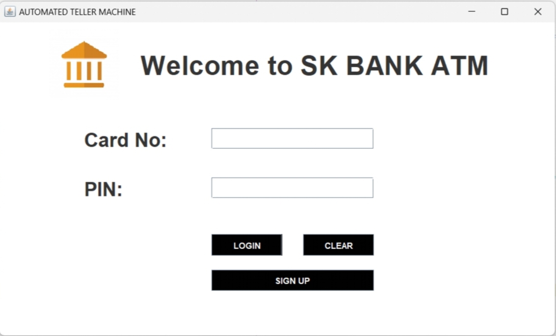 ATM Login Screen